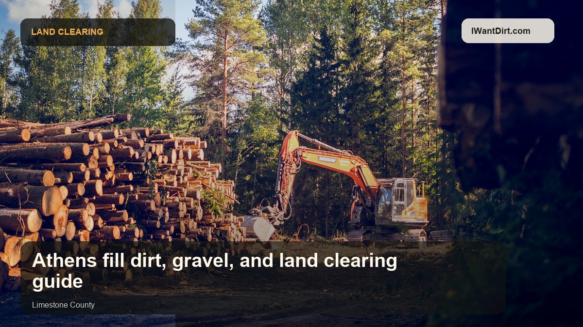 Athens fill dirt, gravel, and land clearing guide visual guide