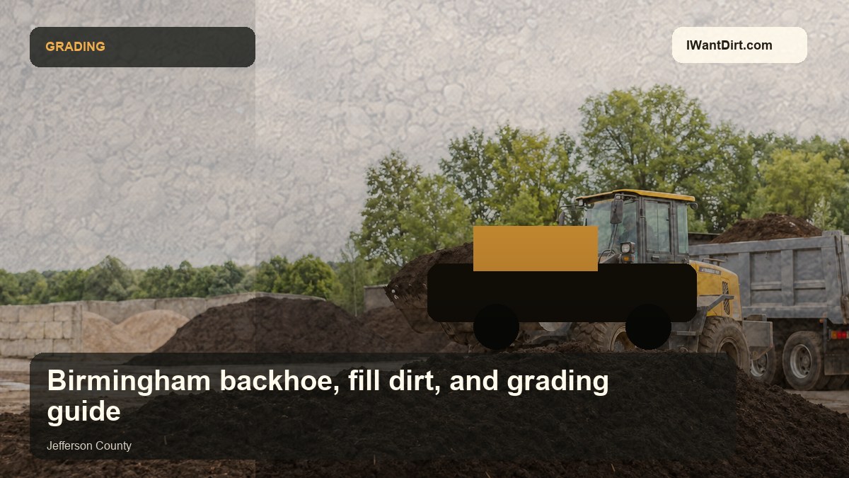 Birmingham backhoe, fill dirt, and grading guide visual guide