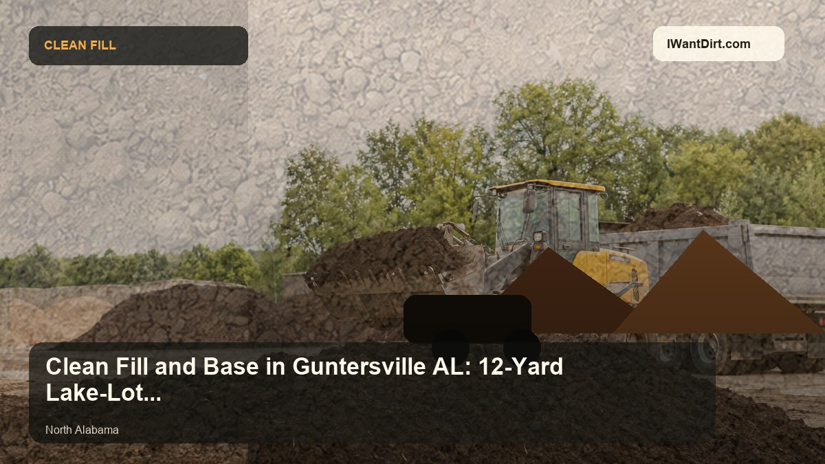 Clean Fill and Base in Guntersville AL: 12-Yard Lake-Lot Delivery Guide visual guide