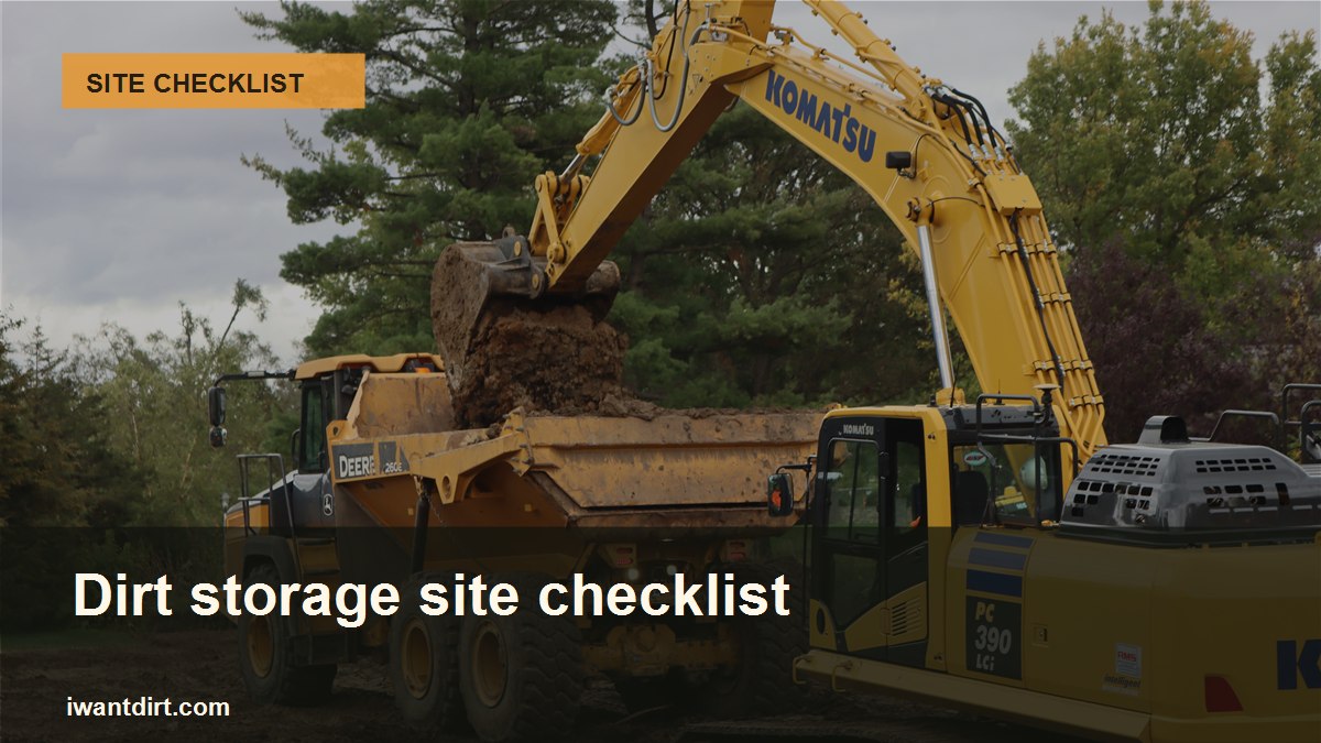 Decatur, Scottsboro, Huntsville, and Birmingham dirt storage site checklist visual guide