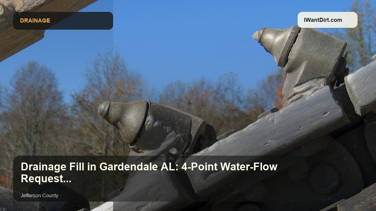 Drainage Fill in Gardendale AL: 4-Point Water-Flow Request Checklist visual guide