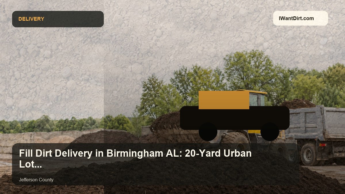 Fill Dirt Delivery in Birmingham AL: 20-Yard Urban Lot Coordination visual guide
