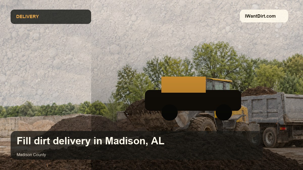 Fill dirt delivery in Madison, AL visual guide