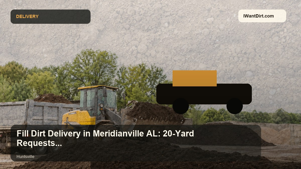 Fill Dirt Delivery in Meridianville AL: 20-Yard Requests for New Lots visual guide