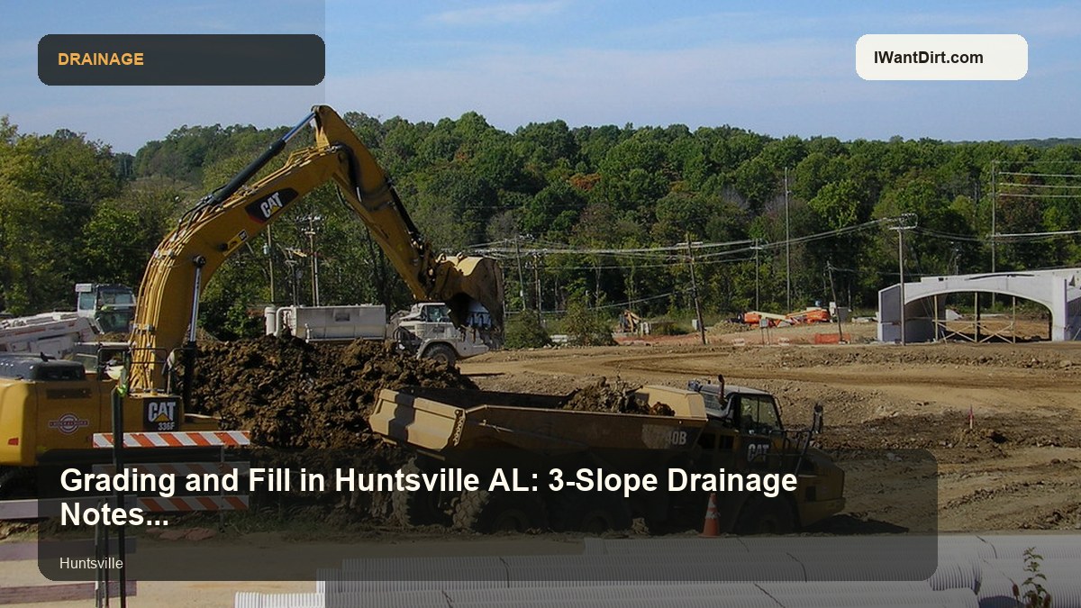 Grading and Fill in Huntsville AL: 3-Slope Drainage Notes to Capture visual guide