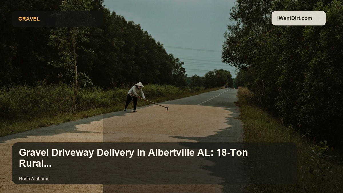Gravel Driveway Delivery in Albertville AL: 18-Ton Rural Access Guide visual guide