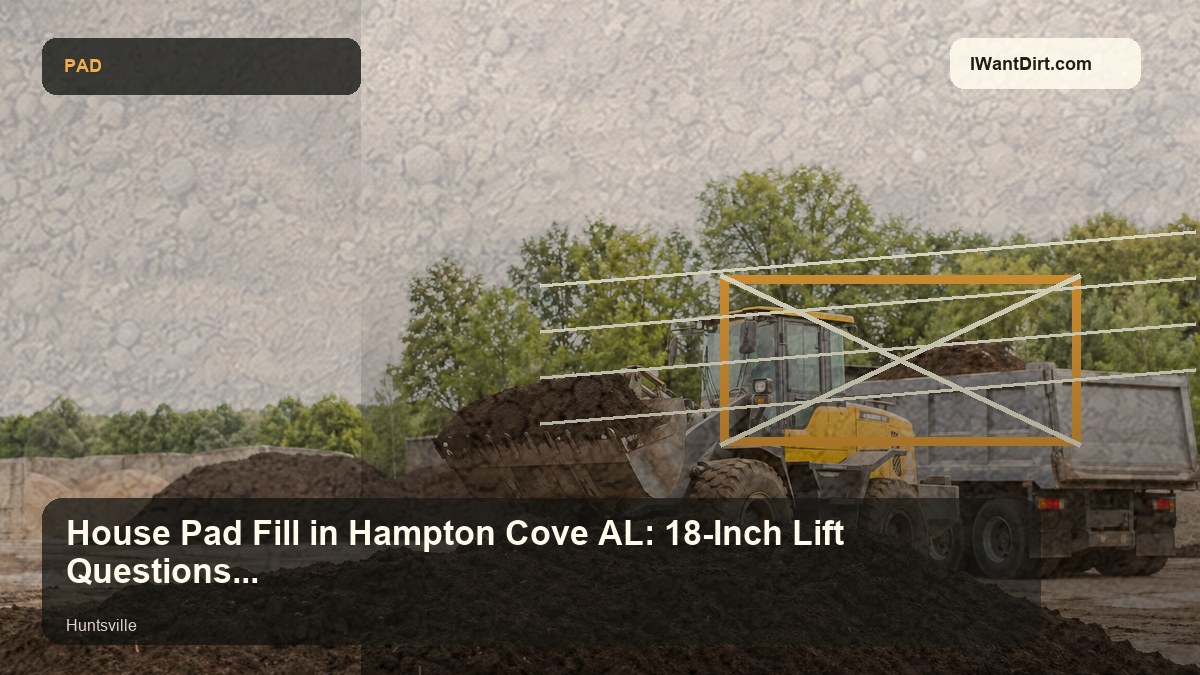 House Pad Fill in Hampton Cove AL: 18-Inch Lift Questions Before Delivery visual guide