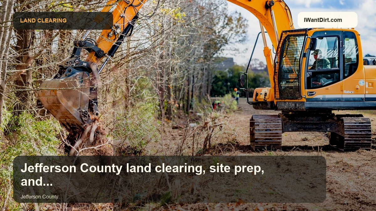 Jefferson County land clearing, site prep, and fill guide visual guide
