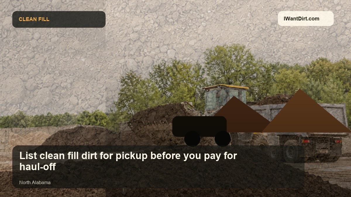List clean fill dirt for pickup before you pay for haul-off visual guide