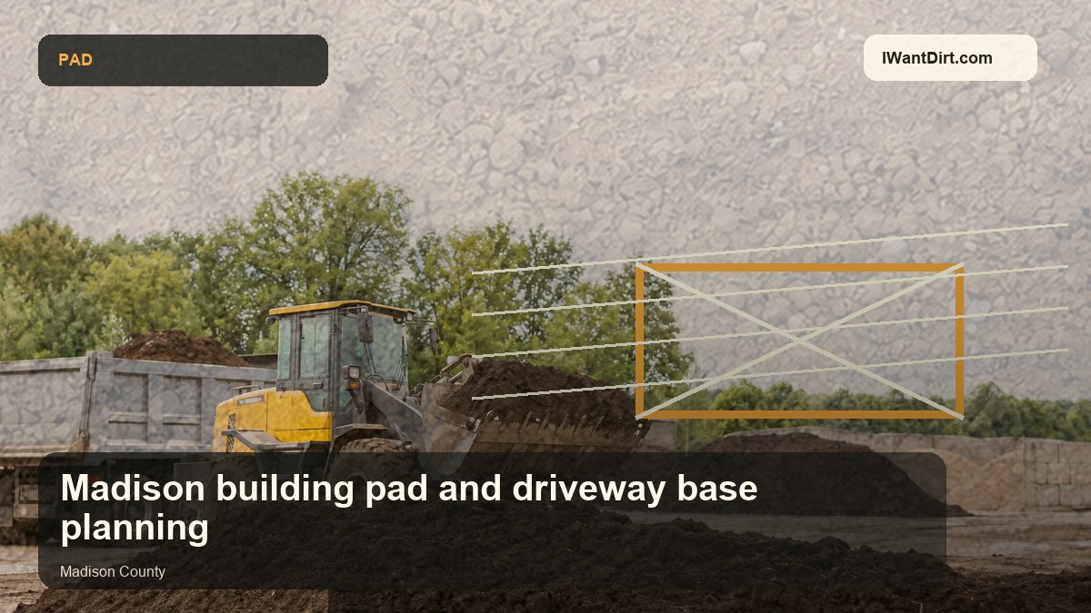 Madison building pad and driveway base planning visual guide