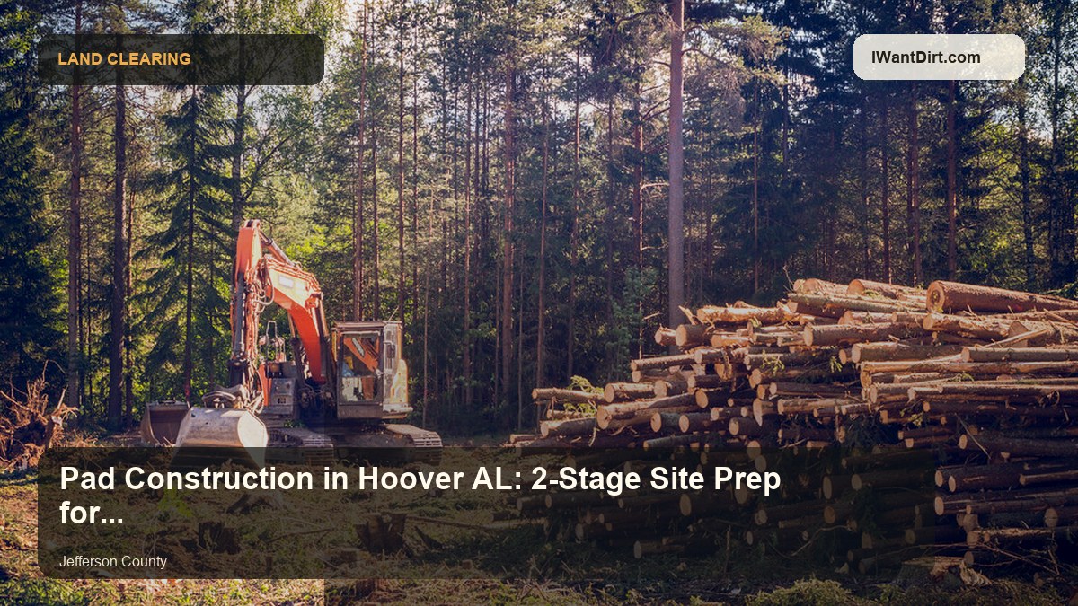 Pad Construction in Hoover AL: 2-Stage Site Prep for Sloped Lots visual guide