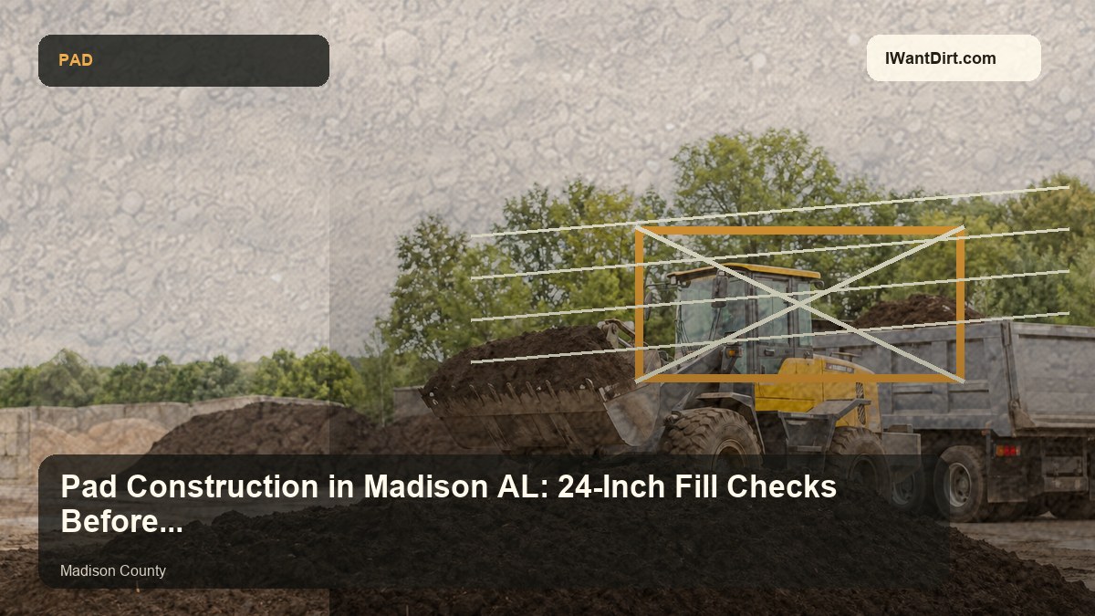 Pad Construction in Madison AL: 24-Inch Fill Checks Before Trucks Roll visual guide