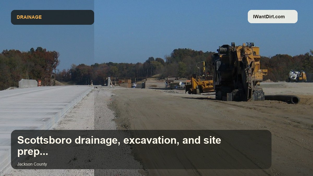 Drainage excavation and site prep planning near Scottsboro Alabama