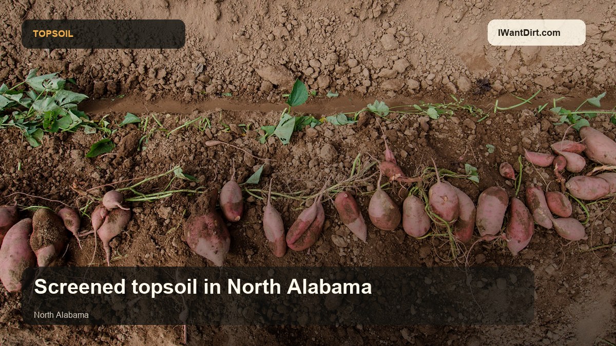 Screened topsoil in North Alabama visual guide