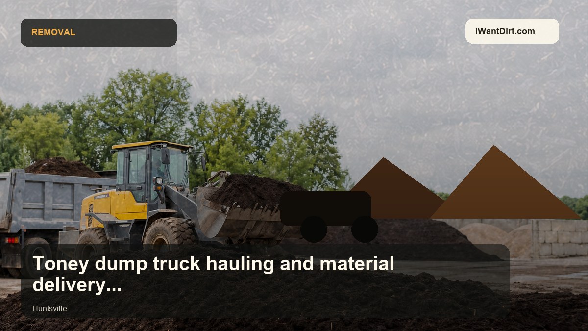 Toney dump truck hauling and material delivery guide visual guide